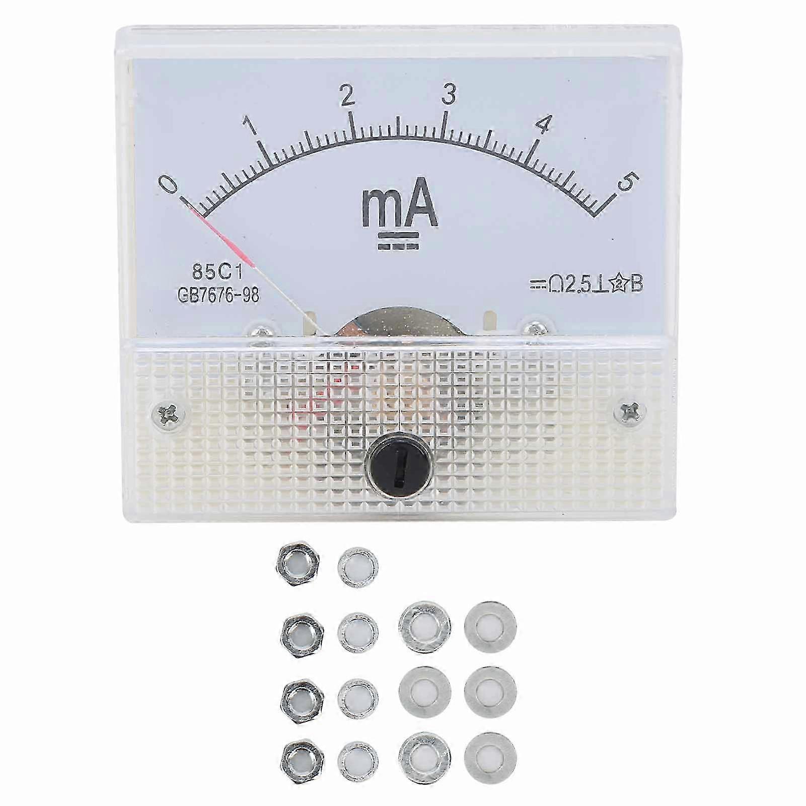 Zeiger Strom Panel Meter 0-5mA Messgerät Amperemeter Tester Messgerät