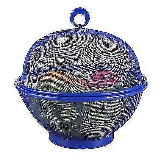 Large Capacity Mesh Fruit Basket with Lid - Fly-Proof and Easy to Clean