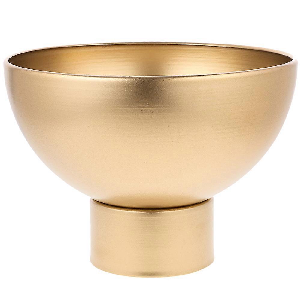 High Base Flowerpot Durable Iron Build Cactus Planting Pot for Planting Use Golden