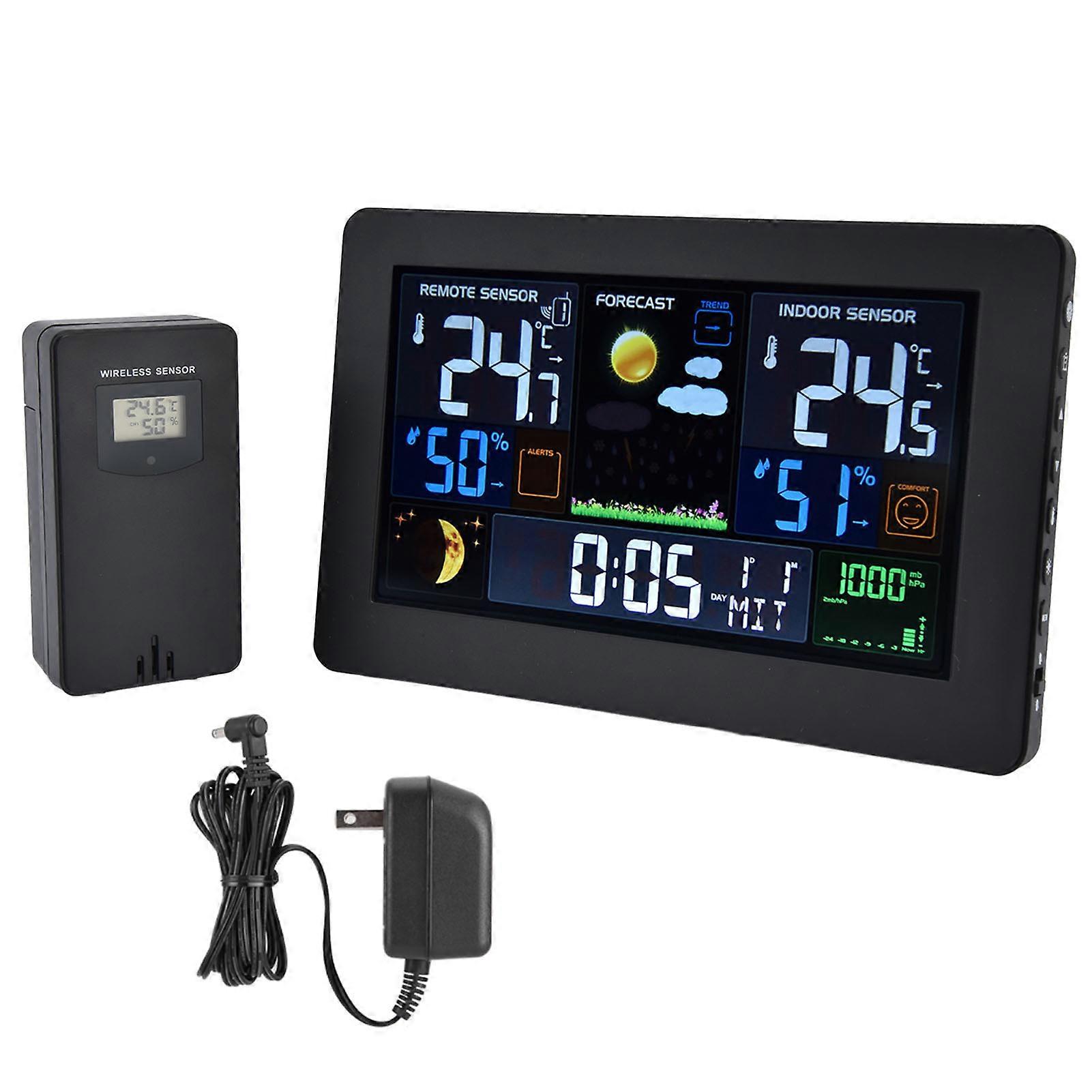 Digital Color Weather Station Multiple Data Backlight Large Numbers Display Thermometer Clock for Home Office