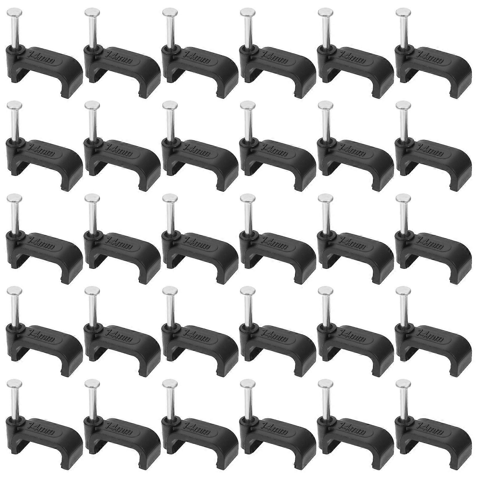 Black J Hooks with Steel Nails for Home Use Durable and Lightweight 100 Pieces PE Material