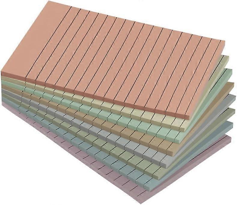 8 Coloured Sticky Notes 10x15 cm Lined Self-Adhesive Notepads 35 Sheets Ideal for Office and Home Use