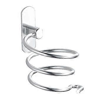 ZENGO Badkamer Haardroger Houder Organizer Haarverzorging Gereedschap Houder Praktische Wandgemonteerde Draaibaar voor Douche Badkamer Huisdecoratie, Argent