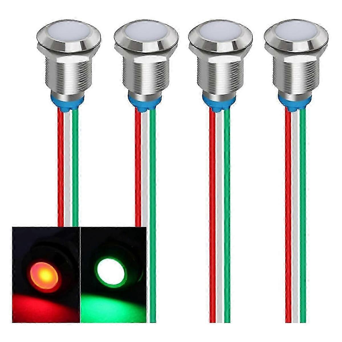 Bi-Color(Green&Red) 12mm(1/2 Inch) Energy Saving Indicator Light Edition0722