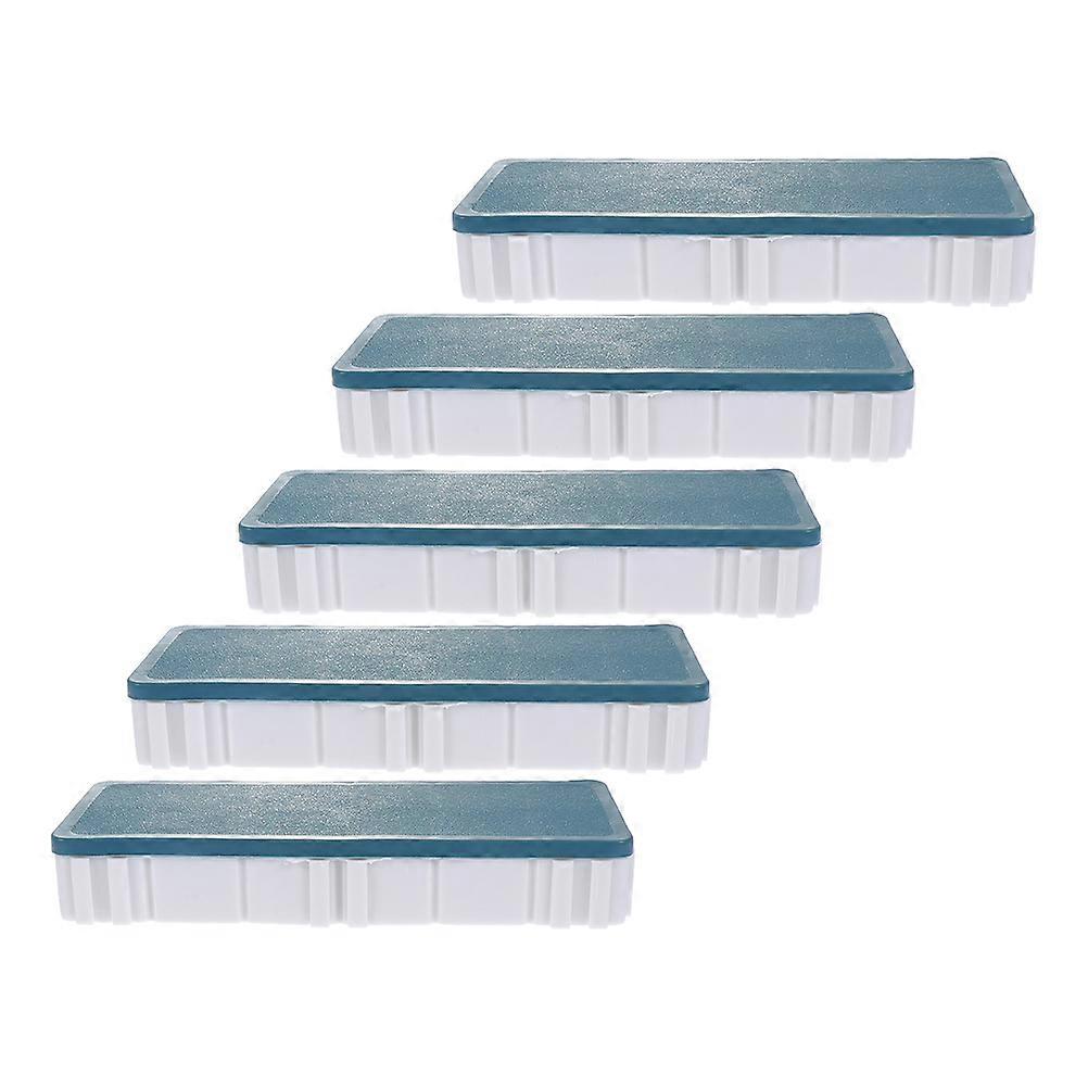 Multi Compartment Watercolor Pigment Case Plastic Color Mixing Storage For Artists 19.5X7X3.1CM 5Pcs