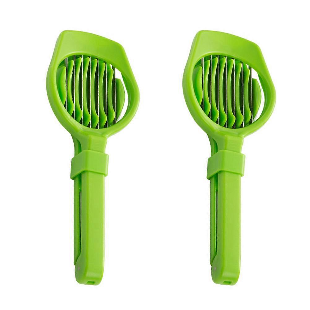 Fruit And Vegetable Chopper Tomato Clever Slicers Slicers Plastic Stainless Steel Time-Saving 2Set Home Users