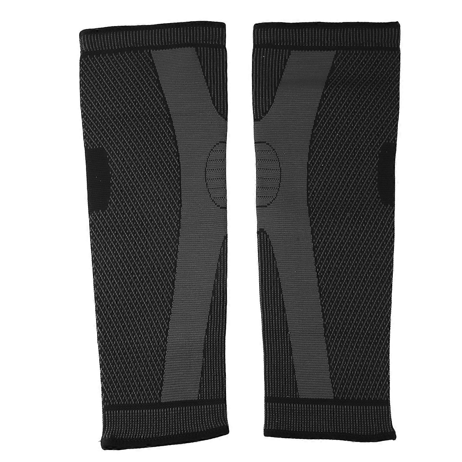1 Pair Sports Knee Pads Extended Knitted Pressure Protector Breathable 2 Corrugation Pattern