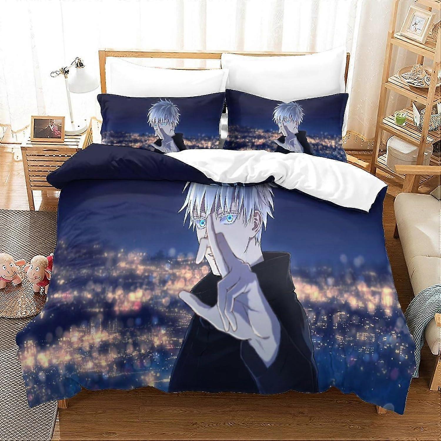 Bedding Duvet Cover Set 3D Print Anime Inspired Quilt Cover Sets, Suitable for Jujutsu Kaisen Print Single Double King Size Microfibre Duvet