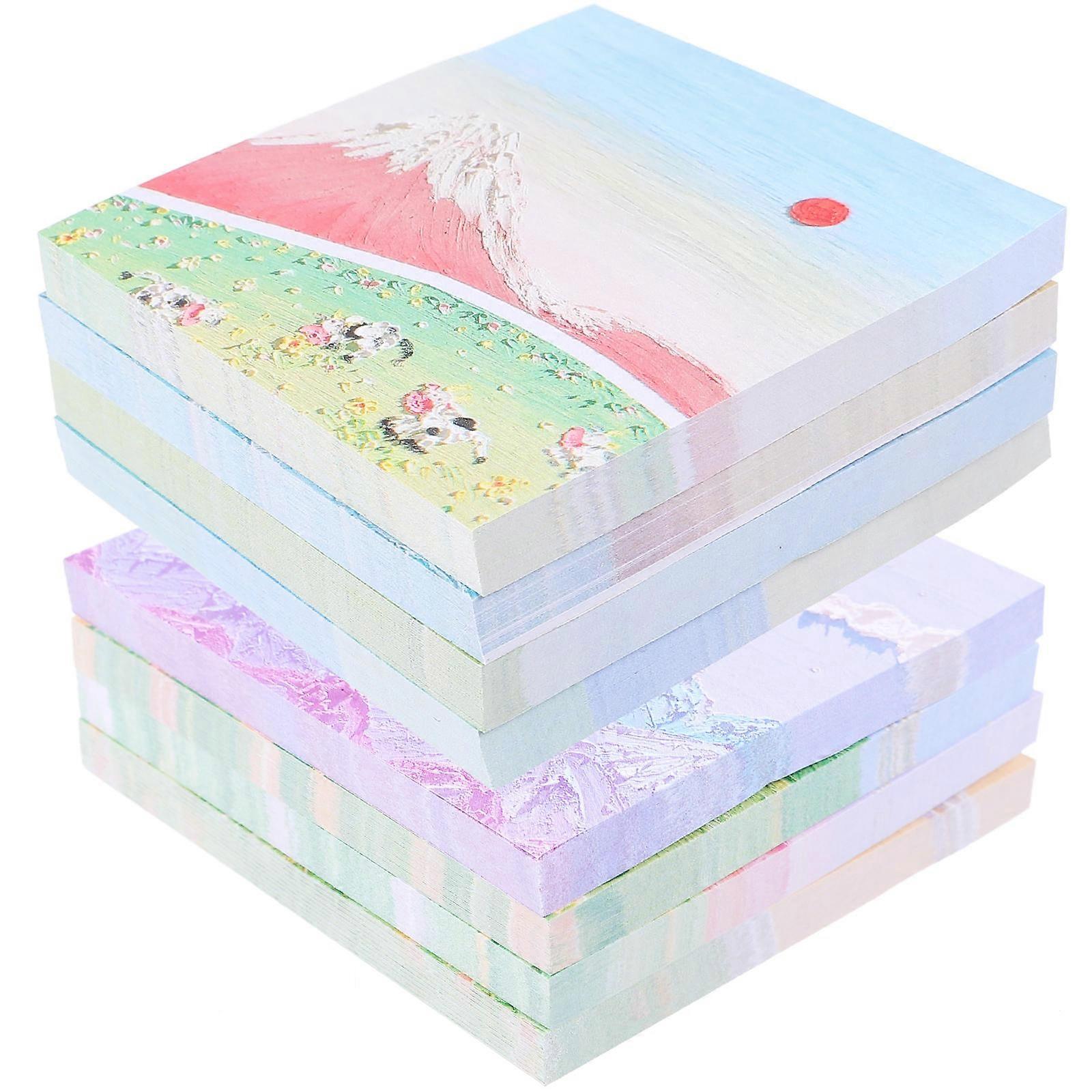 Selbstklemmnotizen Gefütterte tragbare Memo-Aufkleber Bürobedarf 3,1 ×3,1 ×0,3 Zoll Notizen machen 8 Stück