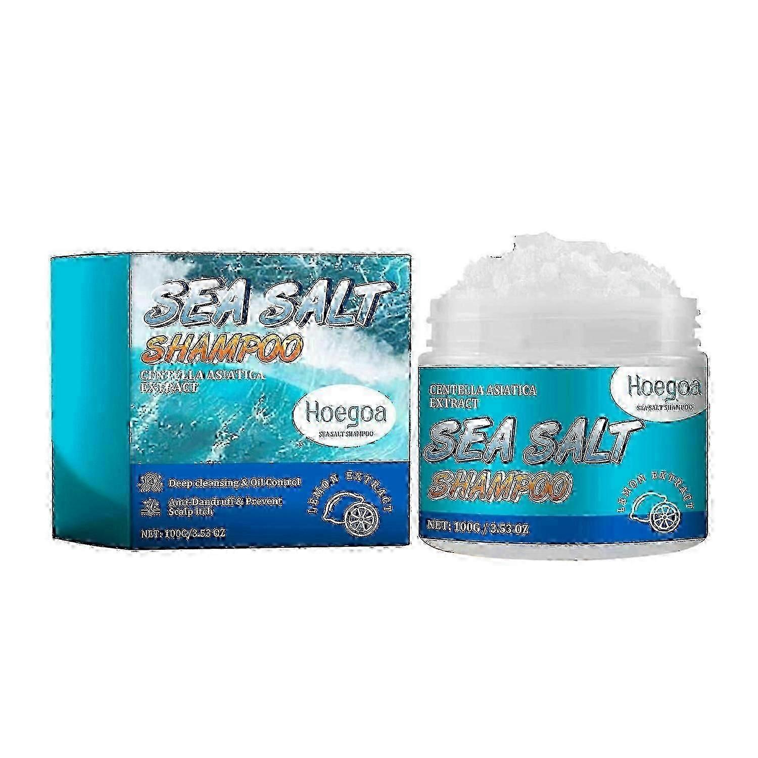 Hoegoa Sea Salt Shampoo, Deep Cleansing Scalp Anti-Dandruff And Itchy Refreshing Hair Fixing Foam Sh