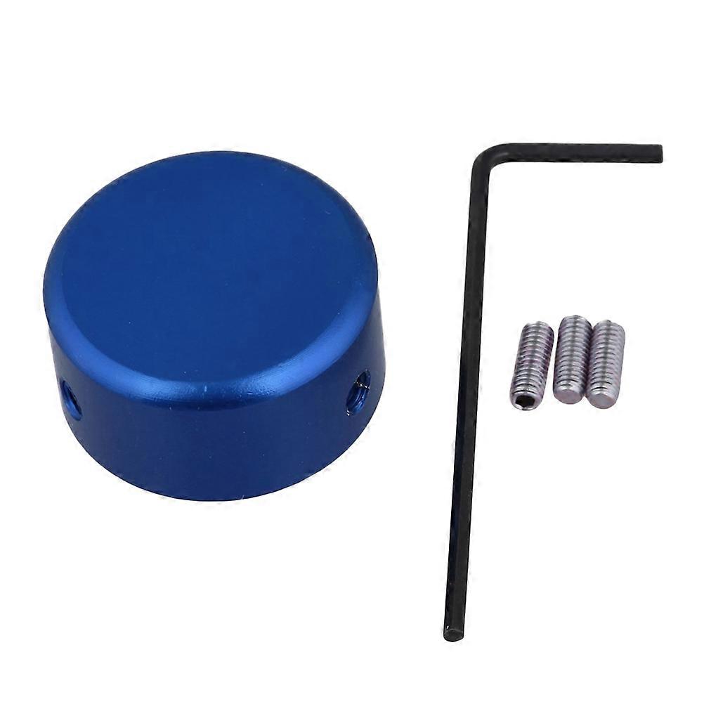 2 مجموعات سبائك الألومنيوم الغيتار القدم دواسة قبعات مع حصيرة واقية ، أزرق ، ويشمل مسامير ، ملحق دائم لدواسات تأثير