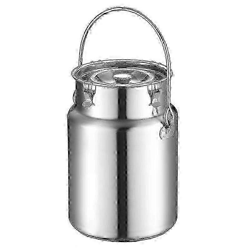 إبريق حليب من الفولاذ المقاوم للصدأ بسعة 5 لتر مع مقبض - متين 304 درجة لسهولة الصب والاستخدام اليومي