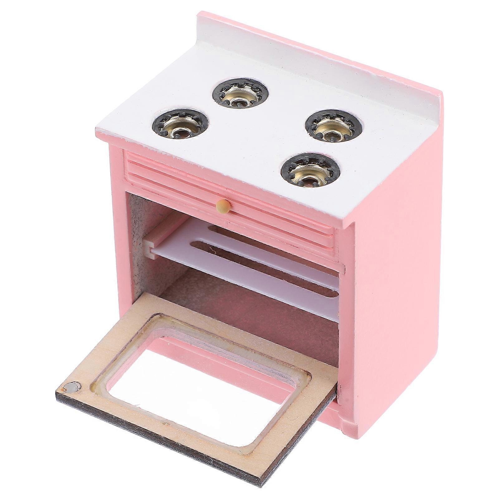 Wooden Miniature Cabinet for DIY Use Pink Color Small and Delicate 4 Inch