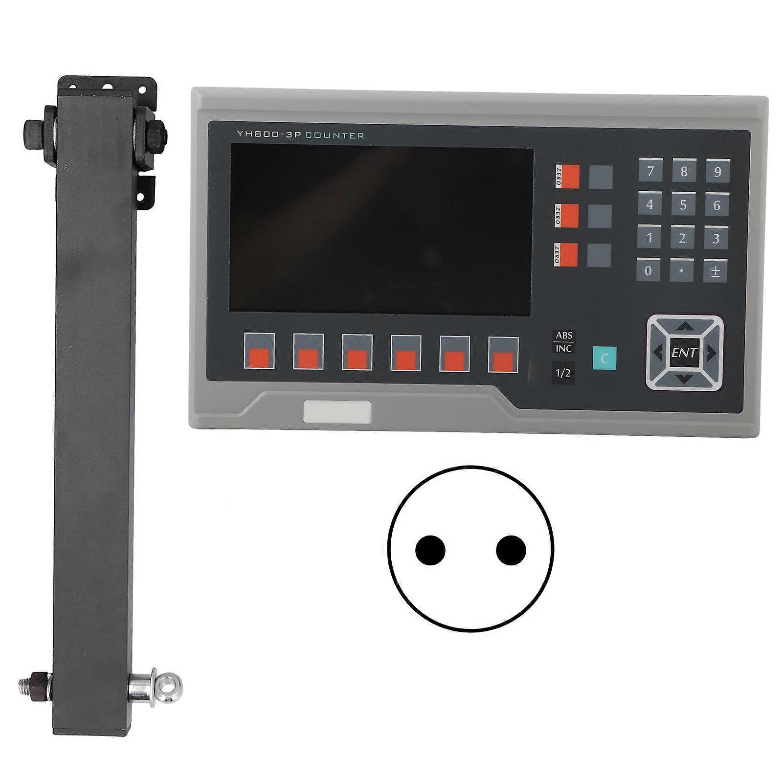 LCD Digital Readout Lineær Skala Encoder Magnetisk gitter til drejebænke Fræsemaskine AC 80-260VEU Stik 3 Akser