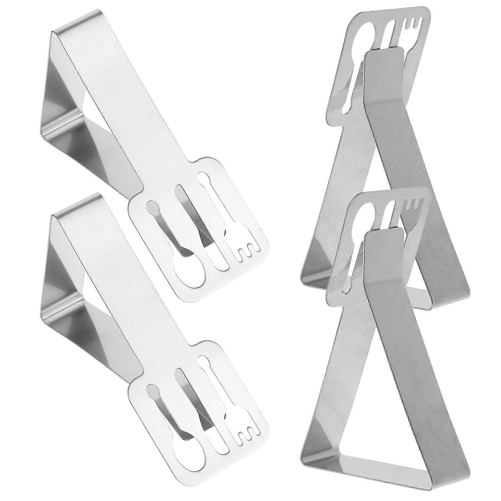 Anti-Rust Table Cover Clips Stainless Steel Triangle Shape For Festival Party 8.2X5X3.3CM 4Pcs