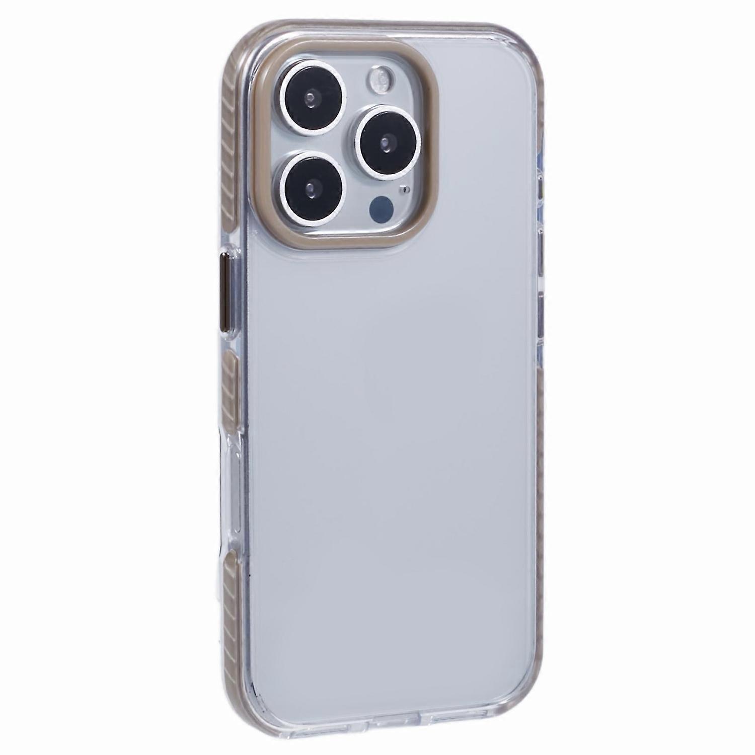 For iPhone 16 Pro Max Clear Case TPU+PC Shockproof Phone Back Cover