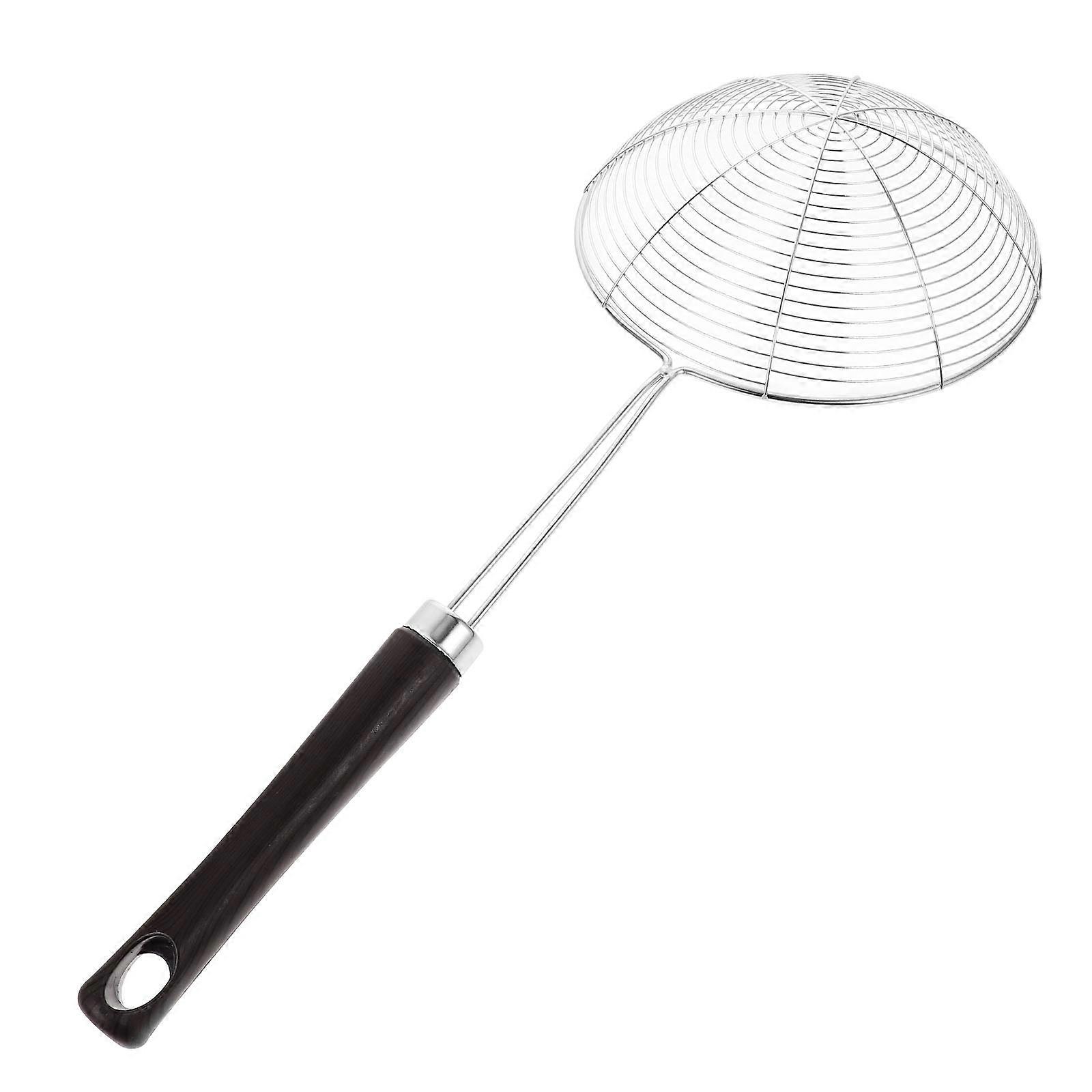 Stainless Steel Mesh Colander with Wooden Handle for Kitchen Use Multi 1Pc