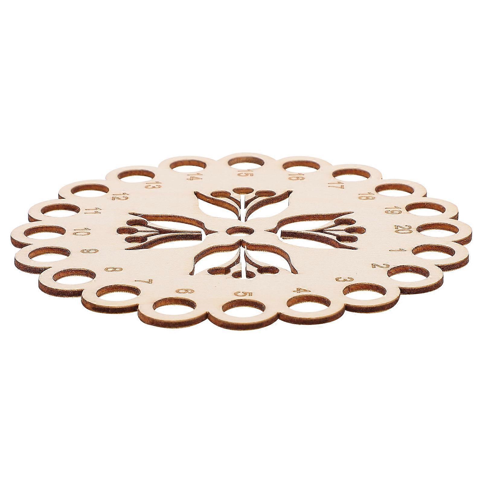 Brown Embroidery Thread Organizer with Hollow Design for Home Use Compact Plastic Storage Board