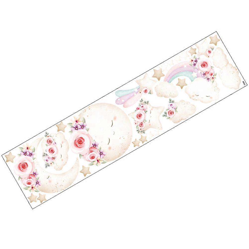 Childrens Wallpaper Adhesive PVC Material 120x30cm Shapes DIY Decoration 1Set