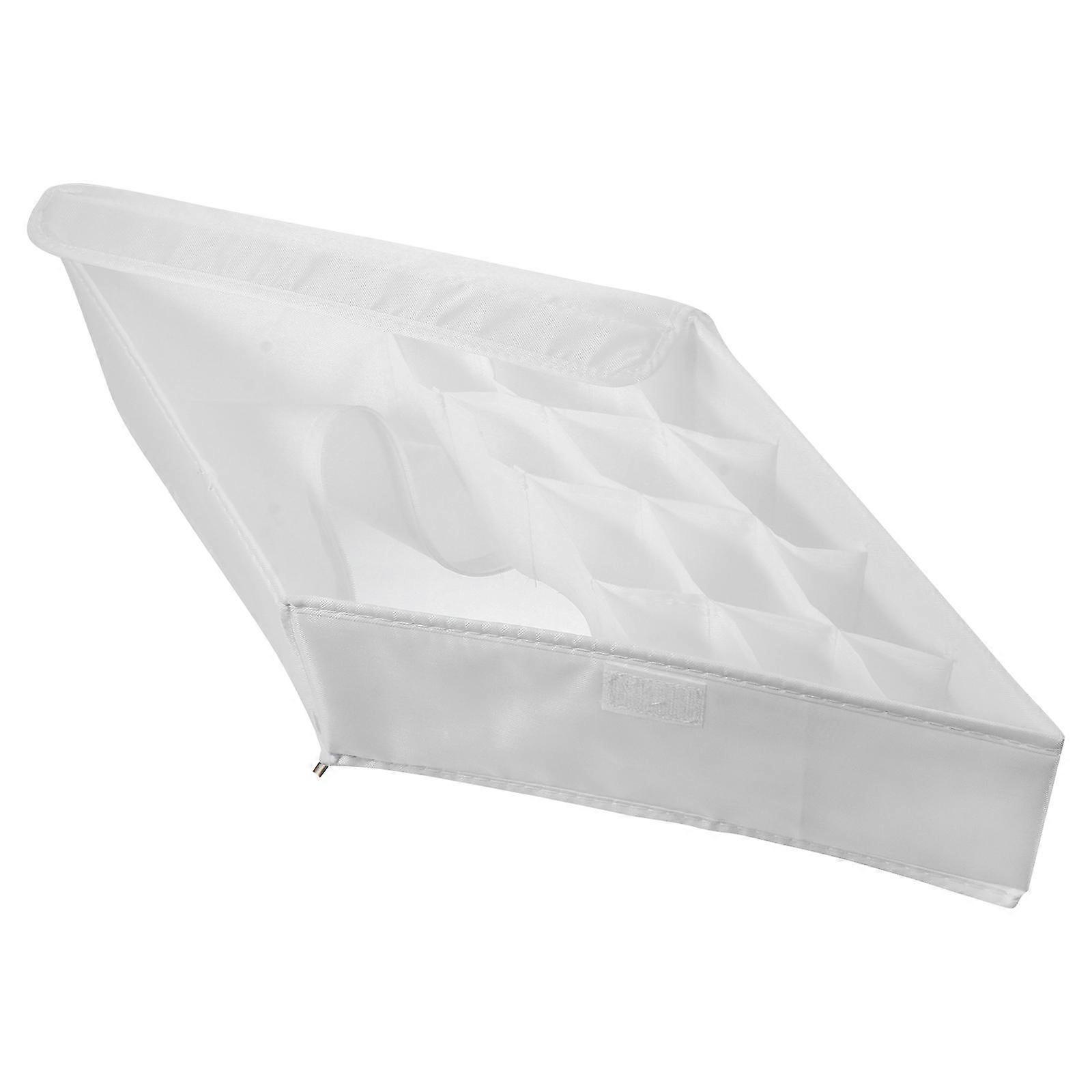 安全で防塵的な組織用ホワイトオックスフォード布下着収納ボックスブラクローゼット引き出し軽量12.5x8.5x6.3インチ