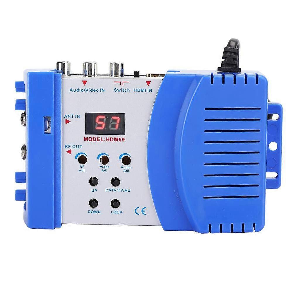 Analog RF HDMI Modulator, Portable Dual Band VHF/UHF Modulator, AV to RF Converter, Supports 1080P, PAL/NTSC Standard Modulator for TV, PC, DVD