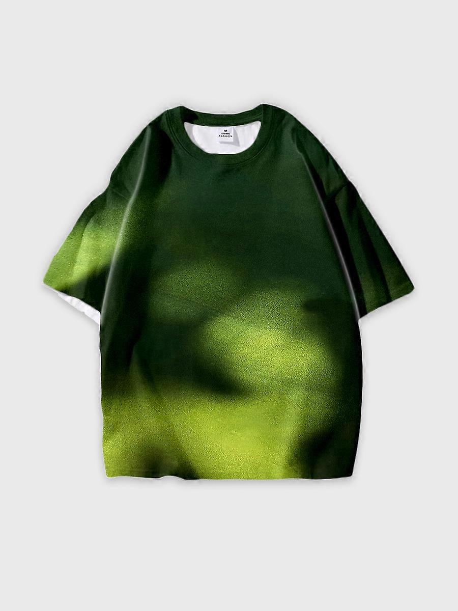 T-shirt round neck Pattern loose short sleeve B522