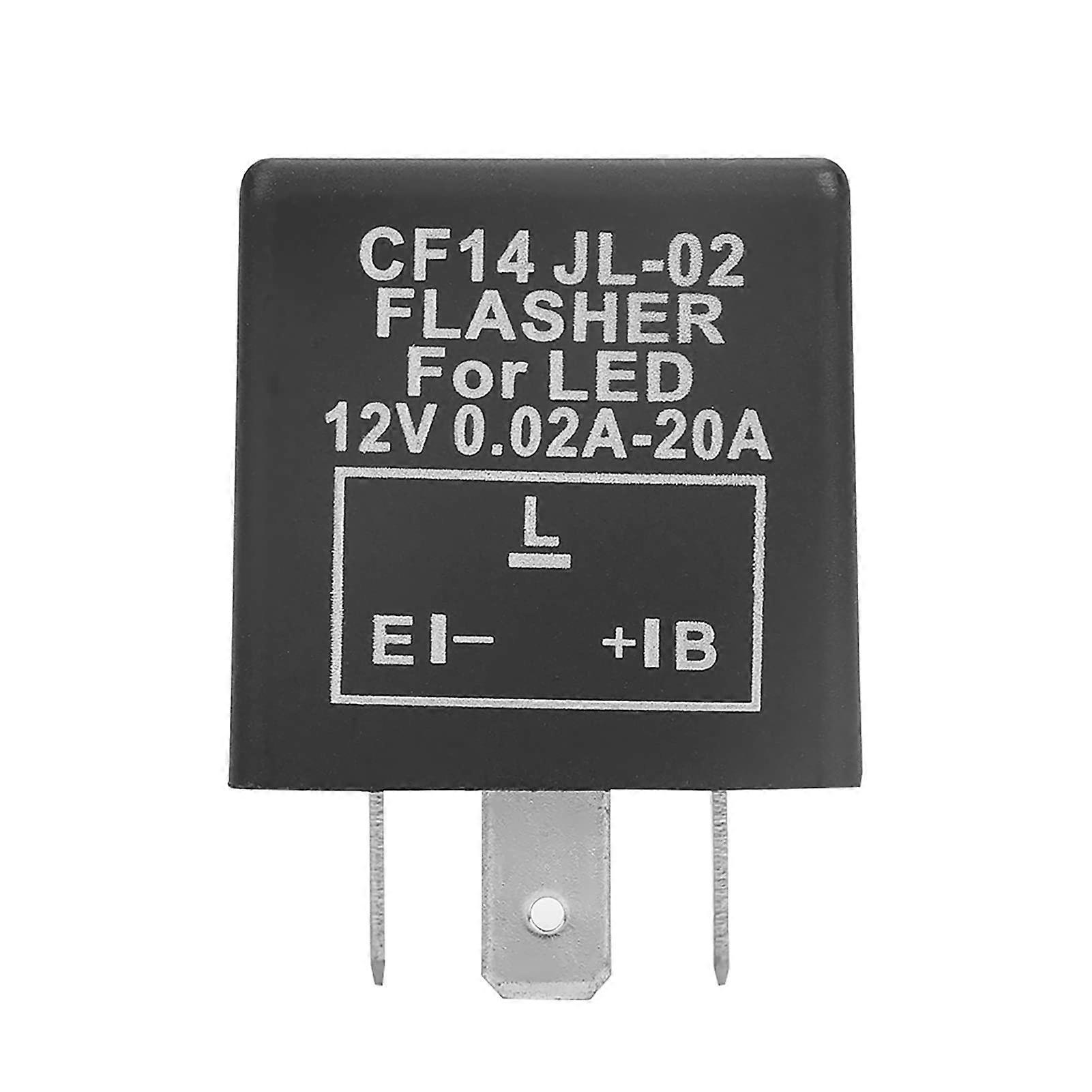 LED Flasher Relay 12V CF14 JL-02 3-Pin Electronic Relay For LED Turn Signals Hyper Flashing Car LED Replacement