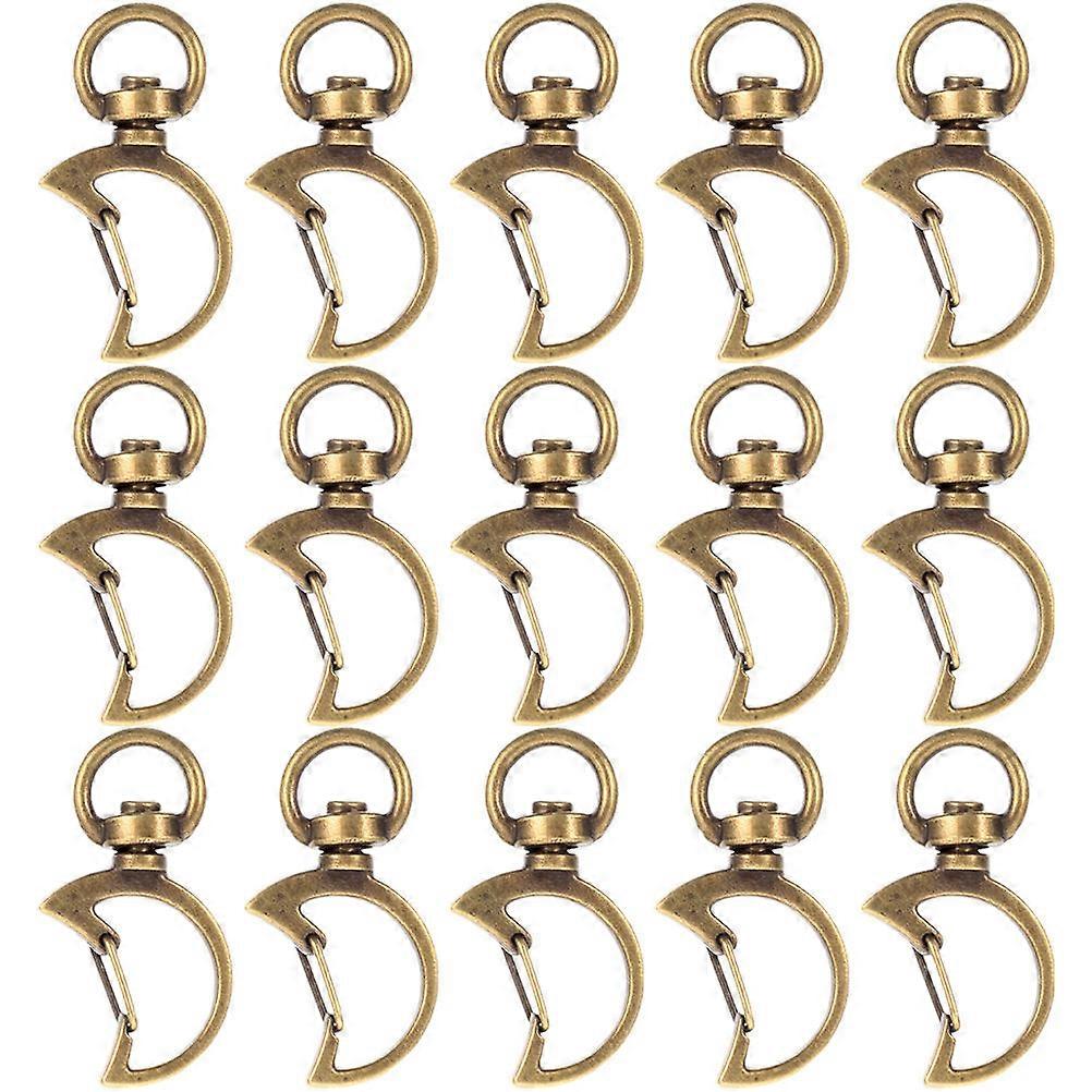 Golden Zinc Alloy Swivel Hooks for Decor Craft Projects with Strong Durability and Easy Rotation 15pcs