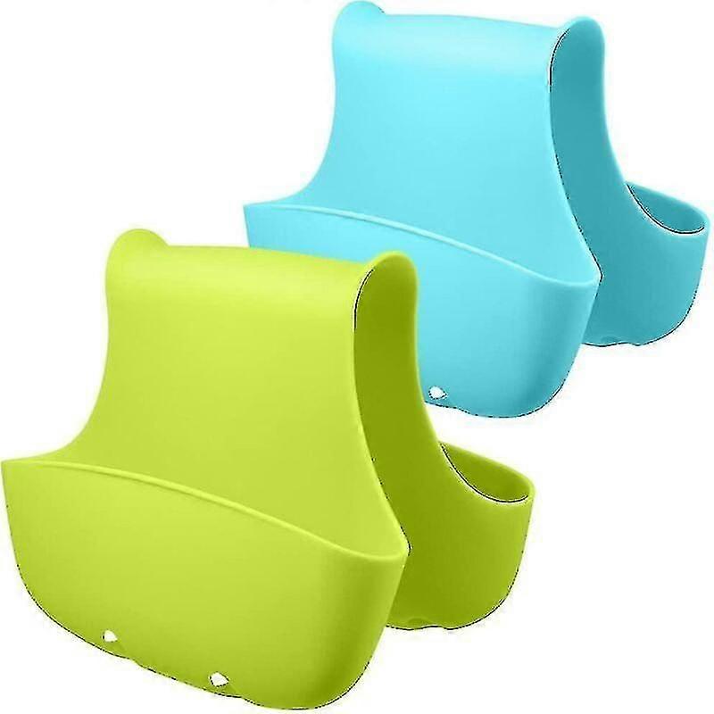 2 Pack Kitchen Plastic Storage Basket For Double-sink