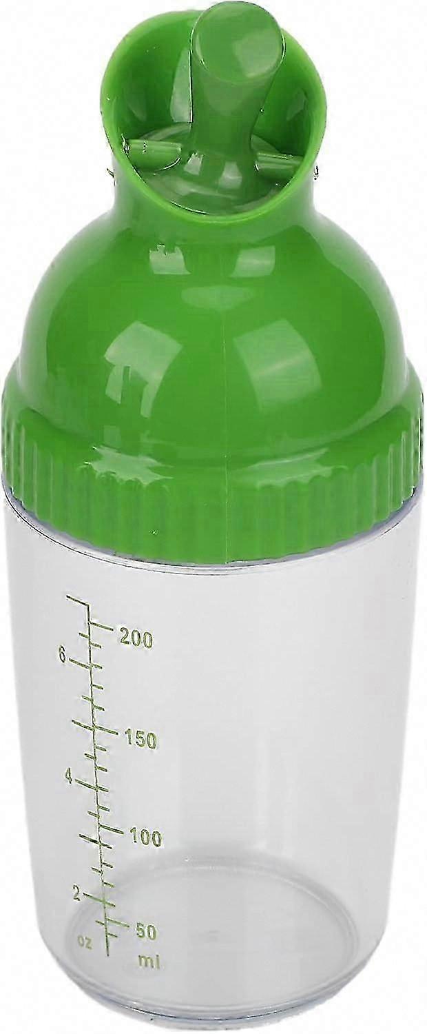 Leak Proof 200ml Salad Dressing Shaker - Drip Resistant Kitchen Container (Green)