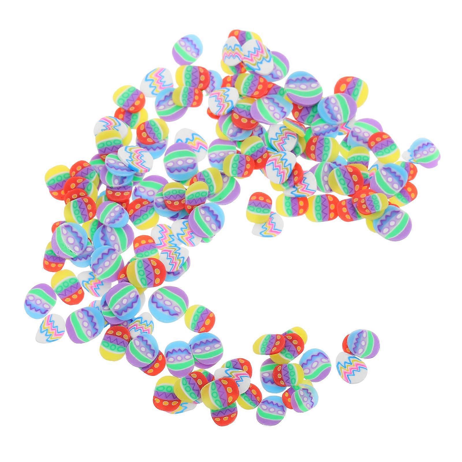 10 Packs Easter Egg Polymer Clay Spacer Beads Handmade Jewelry Making Diy Bracelets Accessories