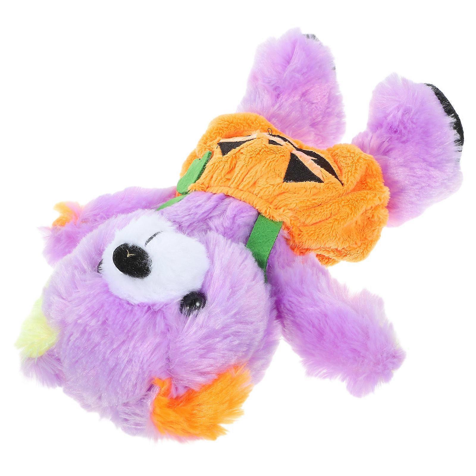 Colorful Pumpkin Bear Plush Toy Ornament For Home Decoration And Halloween Celebrations Measuring 26cm x 23cm x 9.5cm 1Piece