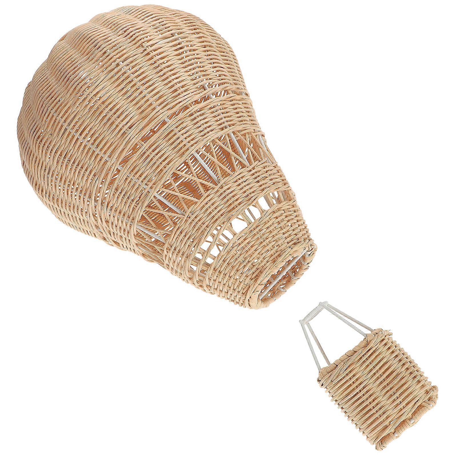 קישוט כדורים פורחים ראטן לחדר ילדים תפאורה ראטן אינדונזי חאקי 12.5 אינץ'