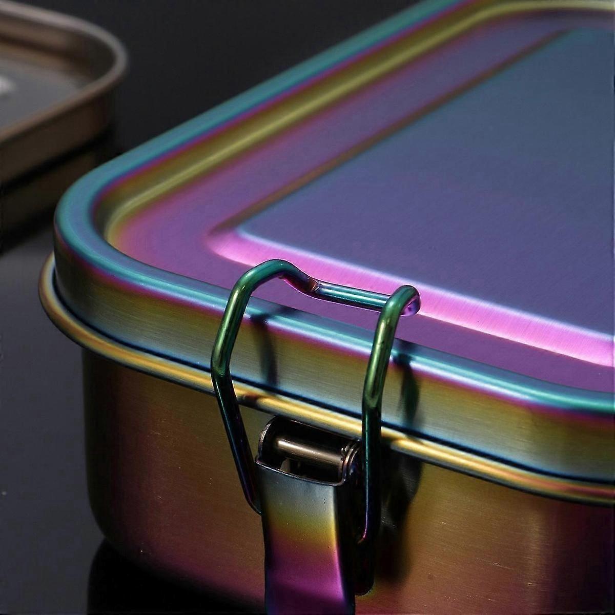 صندوق غداء معدني مقاوم للتسرب من الفولاذ المقاوم للصدأ بينتو مع صندوق غداء مقسم قابل للإزالة مناسب للأطفال و