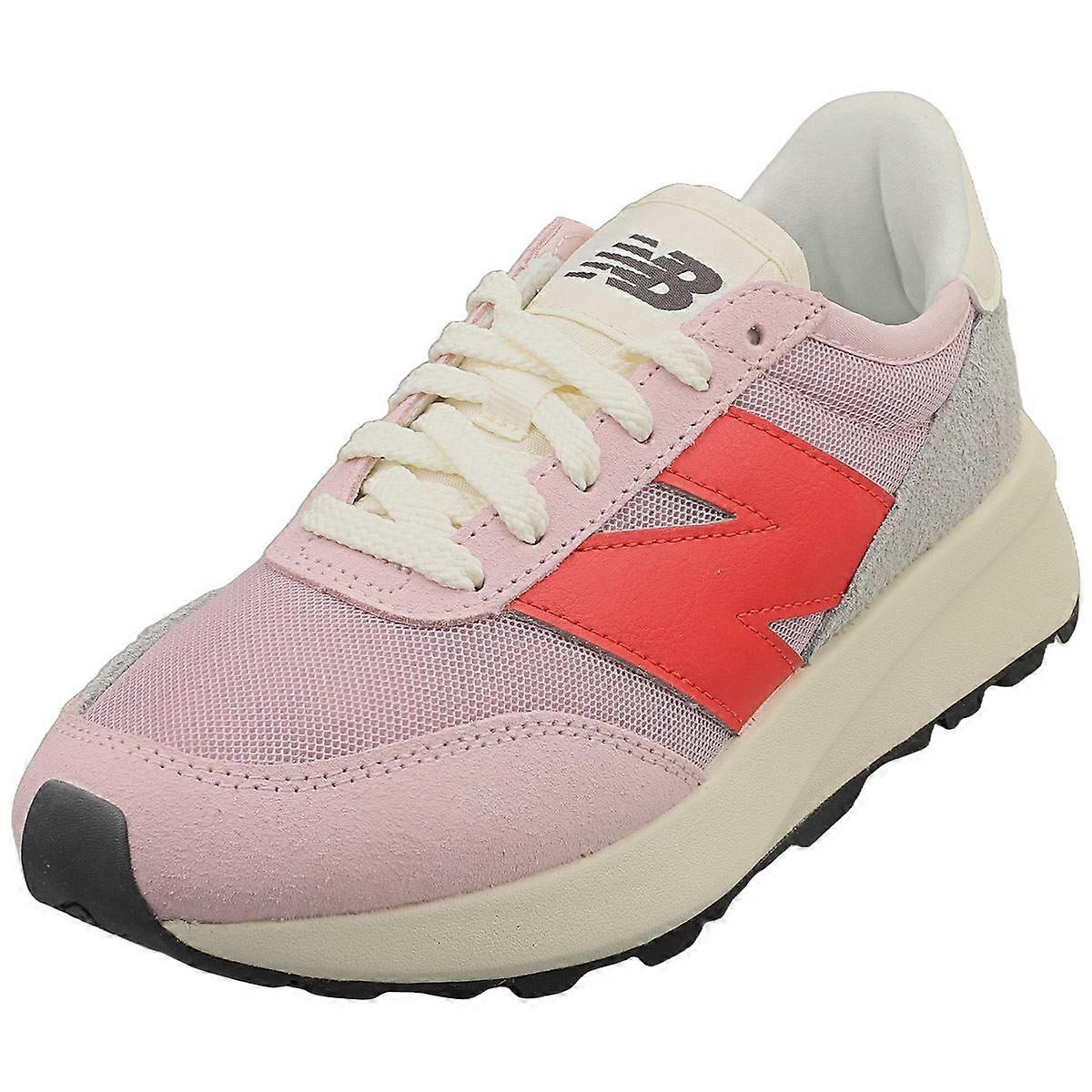 New Balance 370 Unisex Fashion Trainers in Pink Red