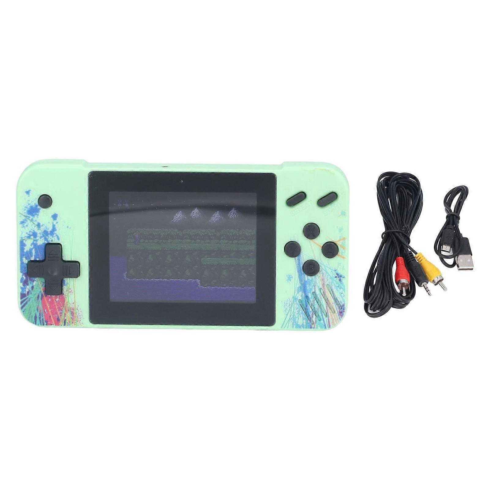 G3 Handheld Game Console 3.5in Horizontal Screen 800 Classic Retro Games Single Double Mode for 6 Years Old Above Green