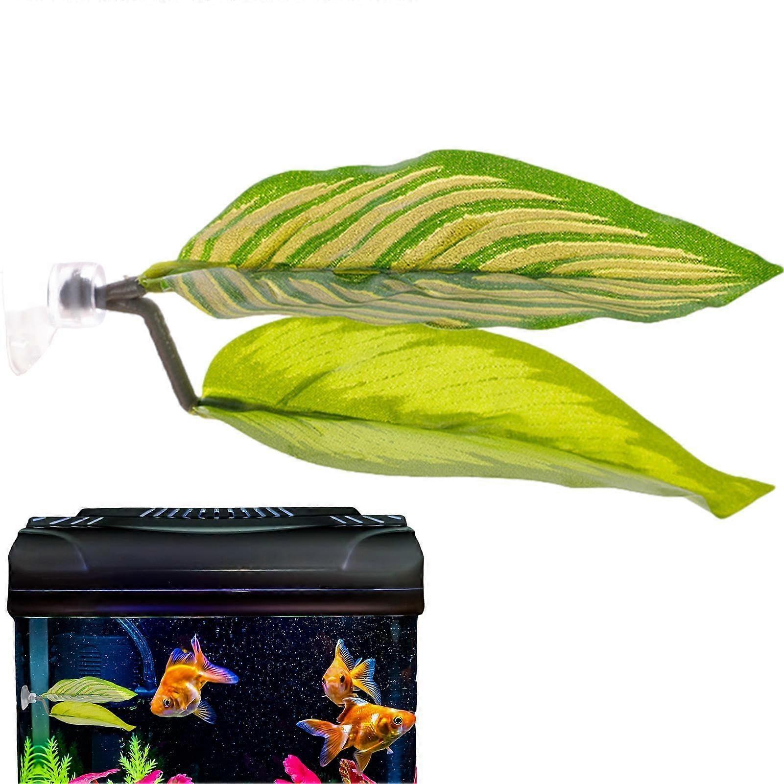 Artificial Aquarium Plant Dormant Leaf for Fish Breeding With Suction Cup Betta Tank Decor XK9 Model Leaf Simulation