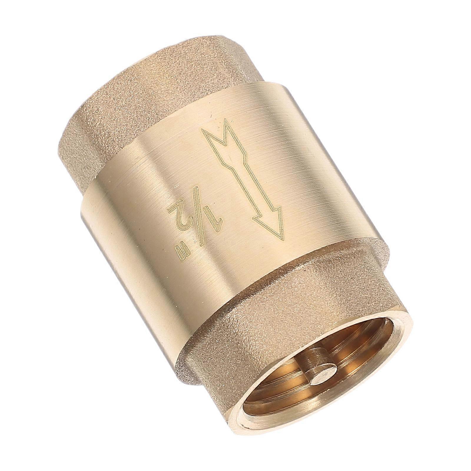 Water Check Valve Golden Backflow Prevention Single Direction Flow Vertical Design For Industrial Use 1Set