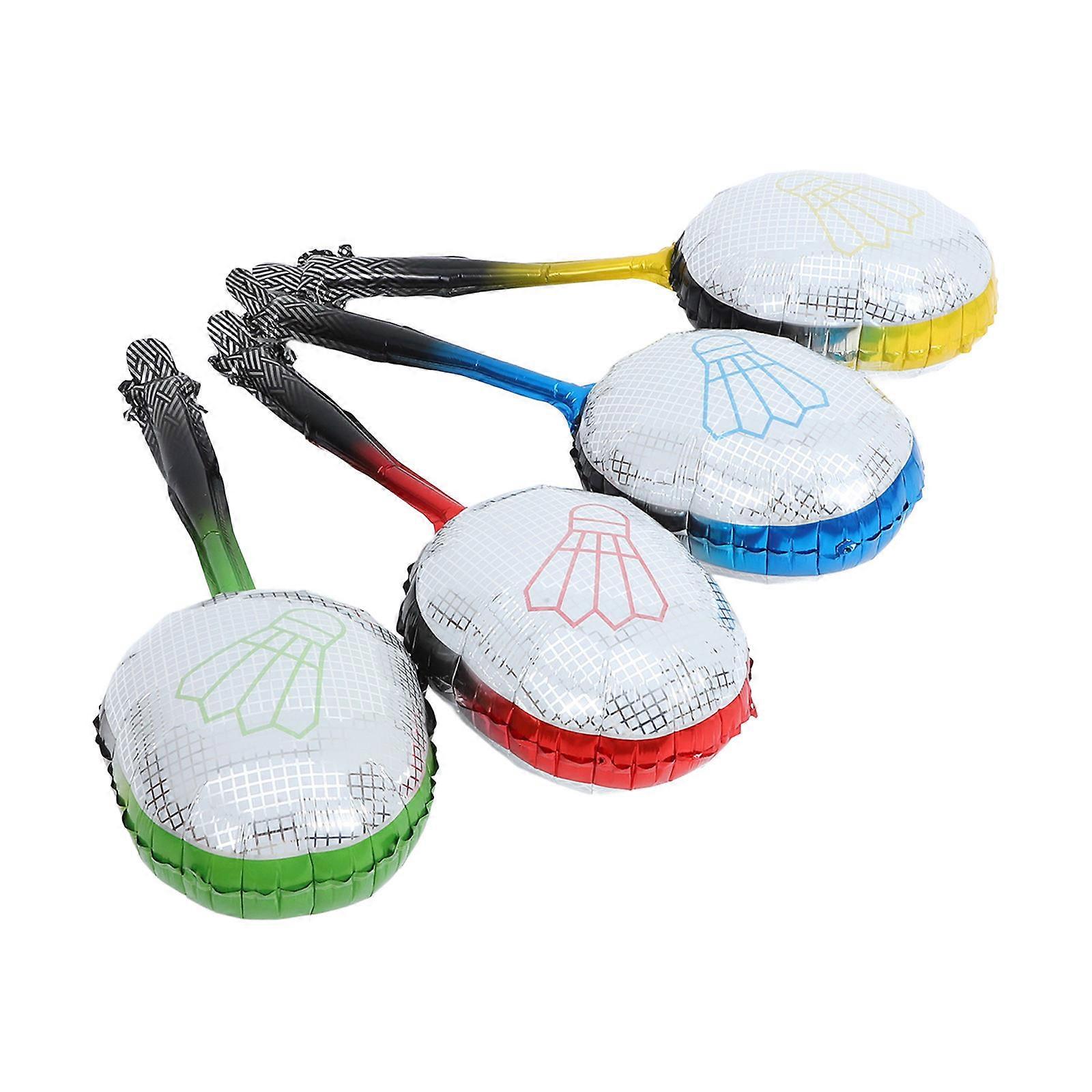 Badminton Racket Shaped Foil Balloons for Party Decorations Aluminum Foil 4pcs Assorted Color