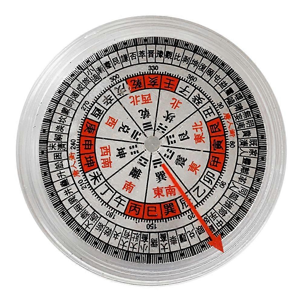 Portable Multi Functional Feng Shui Compass with Traditional Markings for Outdoor Use and Home Decoration – Transparent Tabletop Accessory