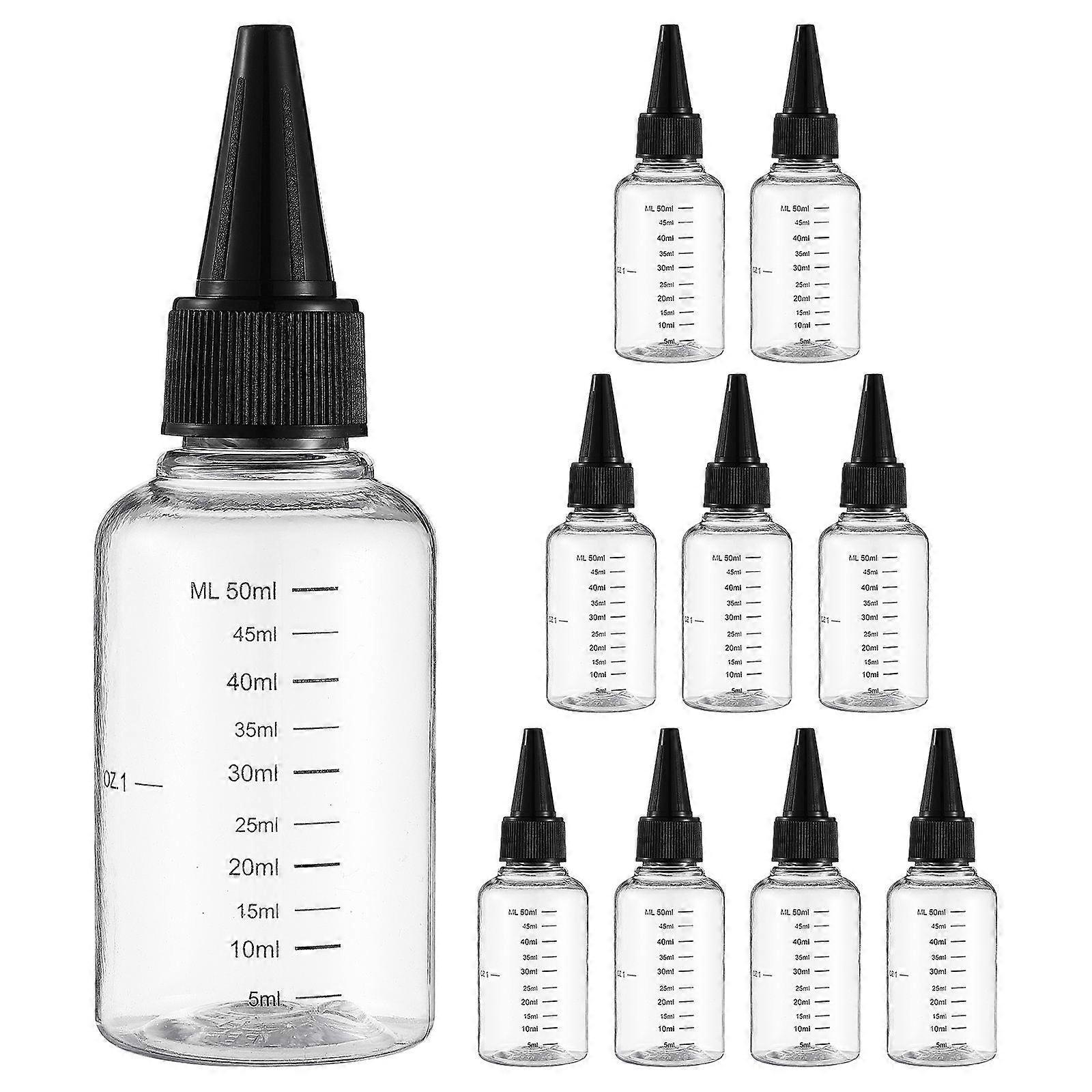 Squeeze Bottles Pointed Mouth Applicator Bottle for Precise Use 10Pcs