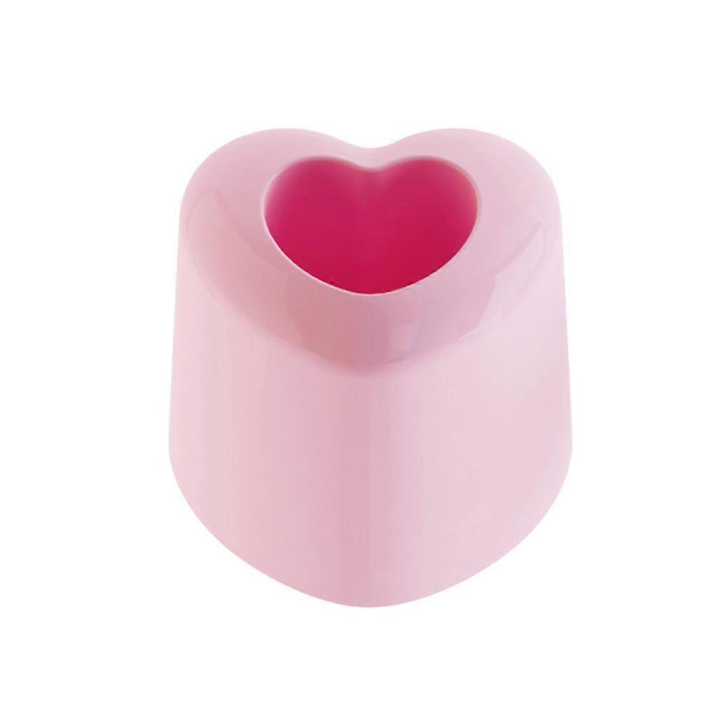 حامل فرشاة مكياج إبداعي على شكل قلب لحامل تخزين المكتب المنزلي وردي 1 زوج