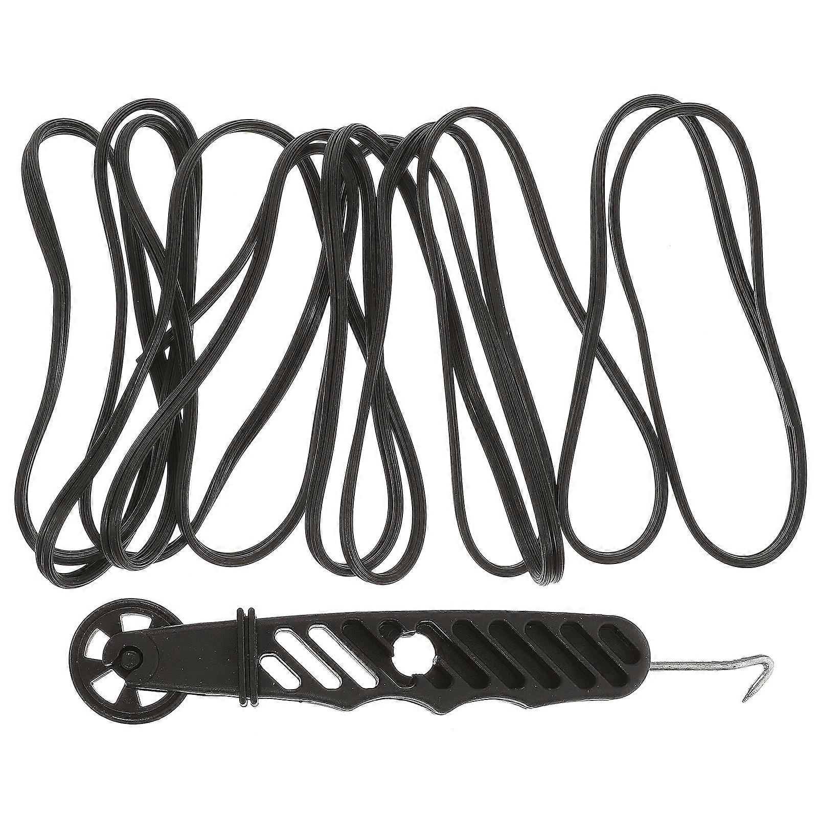 Black Screen Spline Repair Kit for Doors with Roller Tool Easy to Install and Use 70 in Length