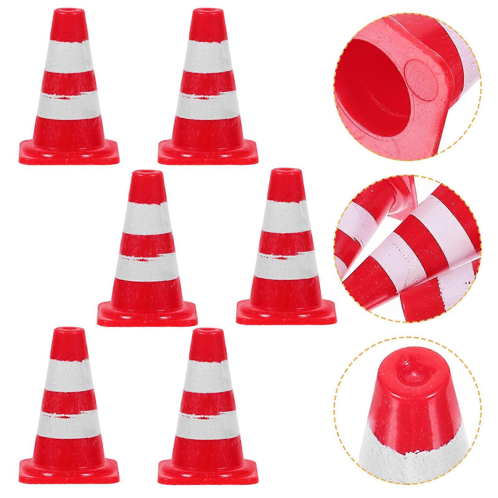 Mini Traffic Cone Ornament 20Pcs For DIY Projects Assorted Color Teaching Props