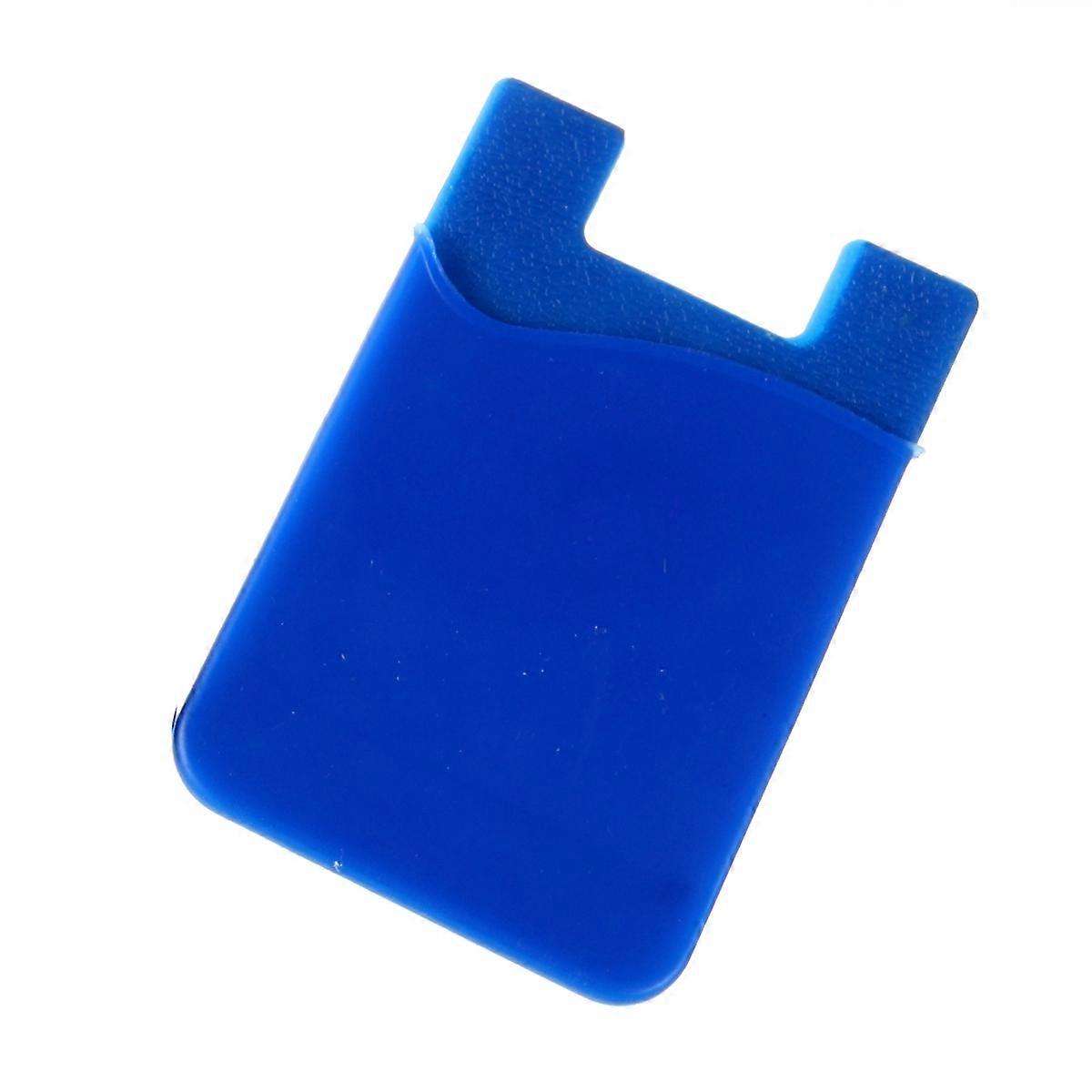Adhesive Phone Wallet Slim Configuration For Adults Daily Use In Dark Blue Color With Card Storage Function 1Pcs