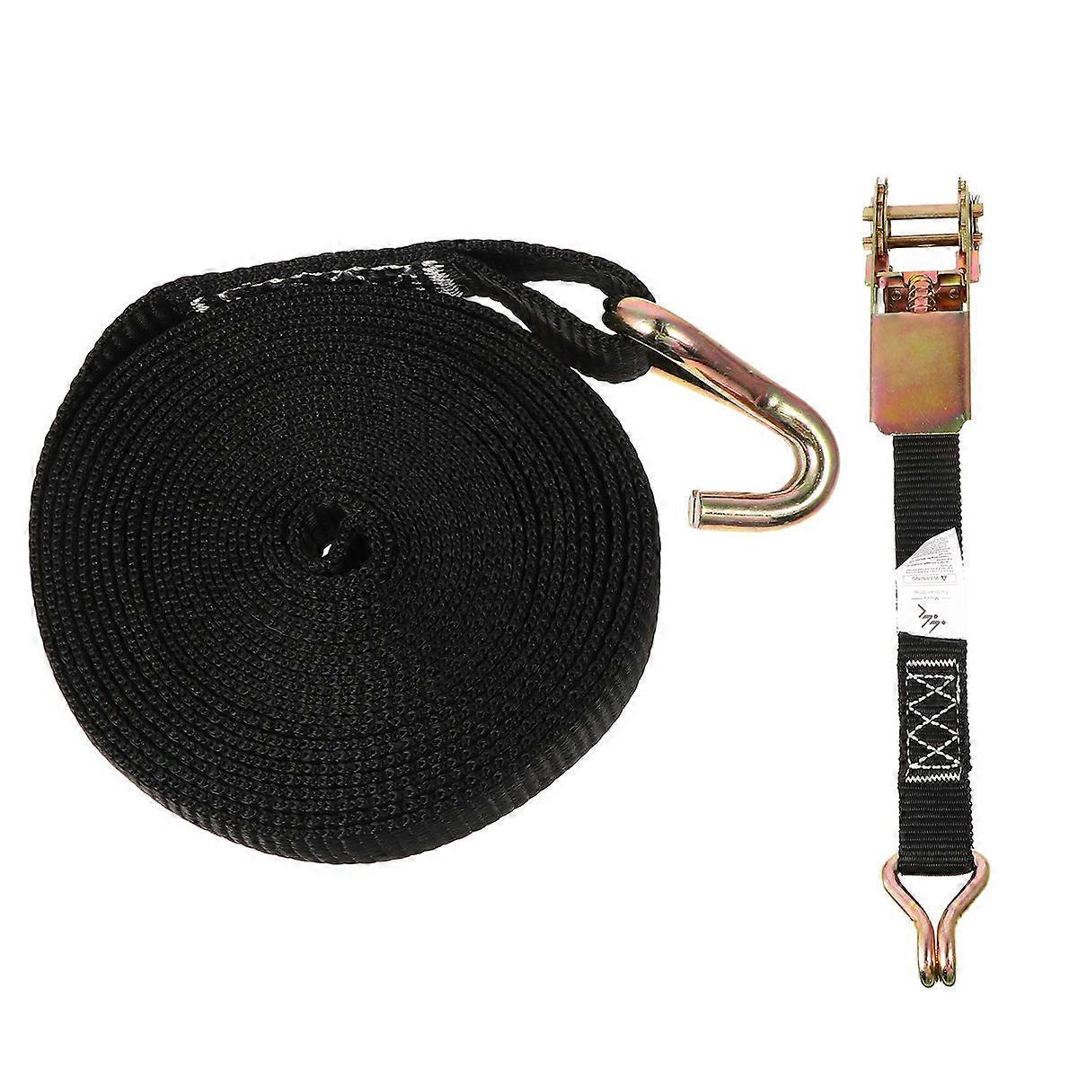 Heavy Duty Kayak Tie Down Strap with Rust Resistant Steel Hooks for Canoe, SUP, and Cargo Securing on Roof Racks, Pickup Trucks, and Trailers –
