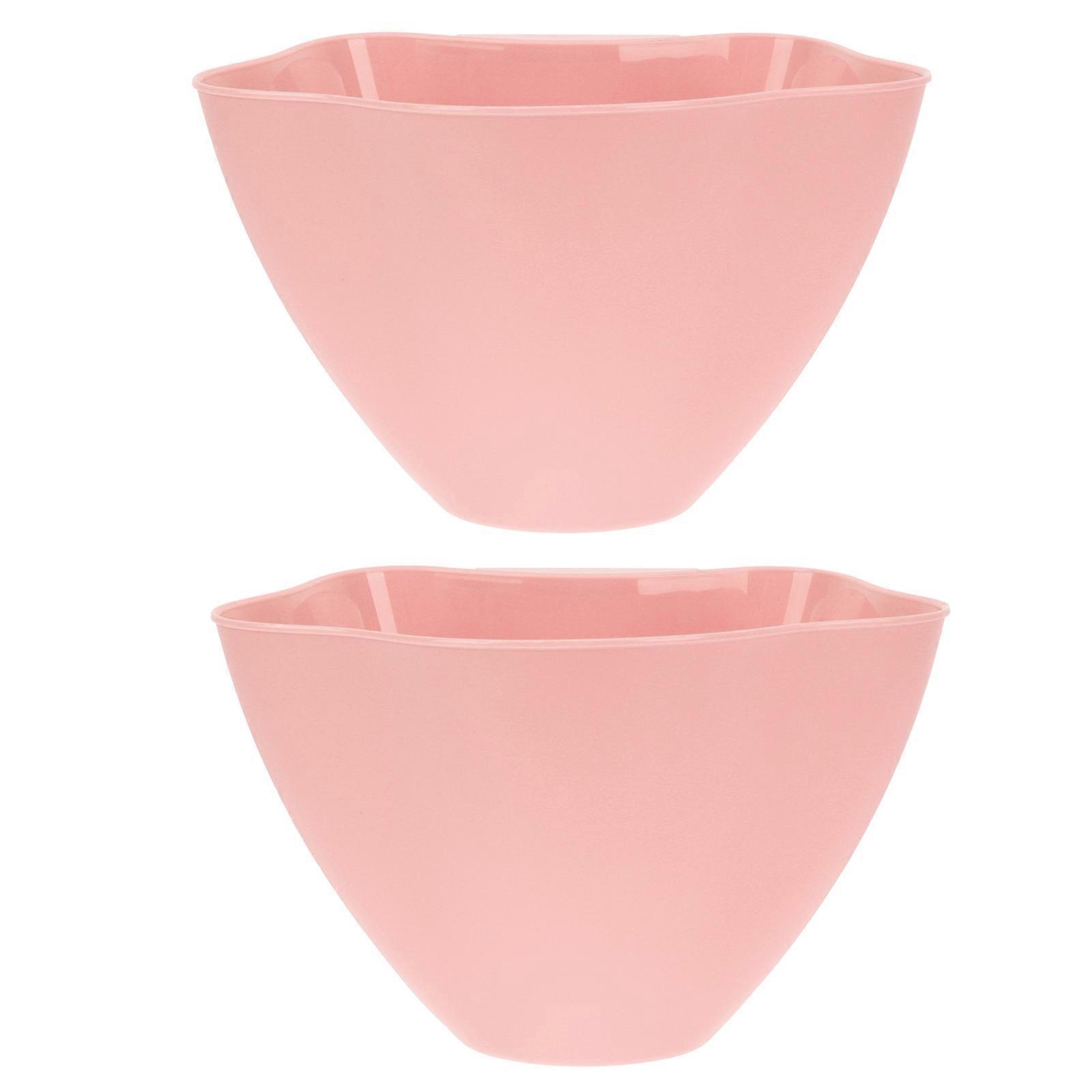 Pink Salon Cart Trash Can with Hanging Design for Storage 2Pcs Made of PP