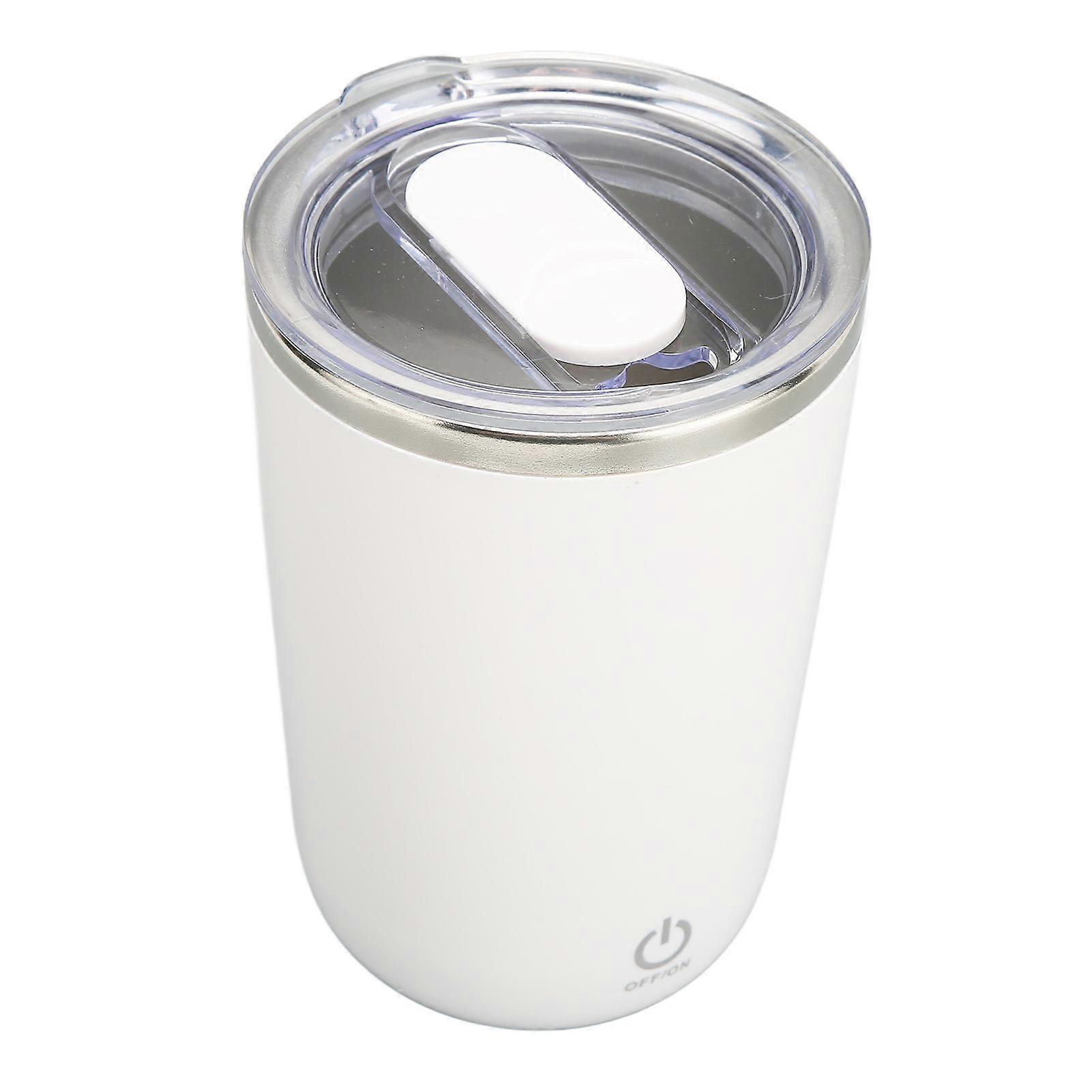 Selbstrührender Becher Hohe Geschwindigkeit Geräuscharm Edelstahl Automatischer Mischbecher 350ml Weiß 
