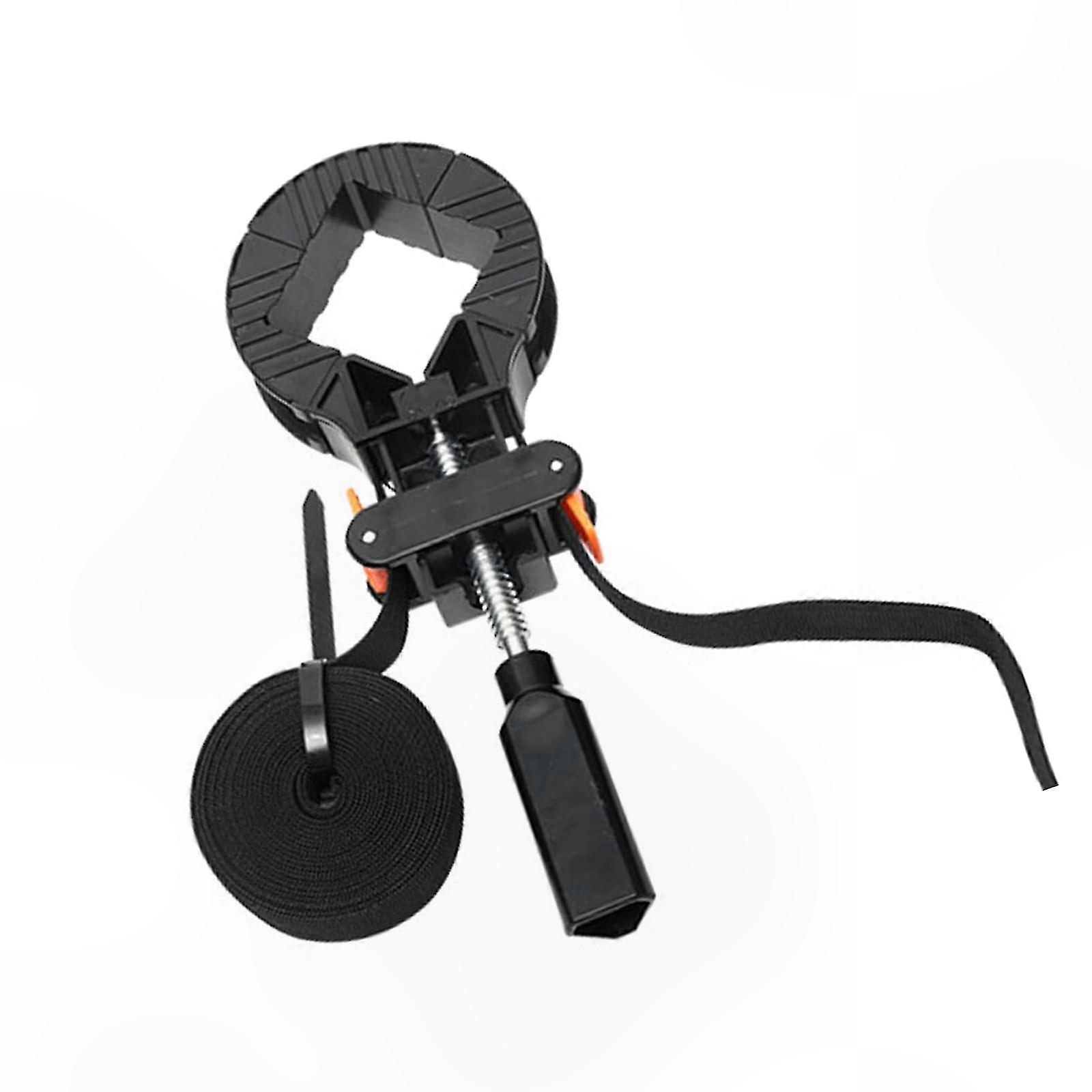 Adjustable Corner Clamp for Drawer and Wooden Frame, 4-Jaw Strap Design, Black