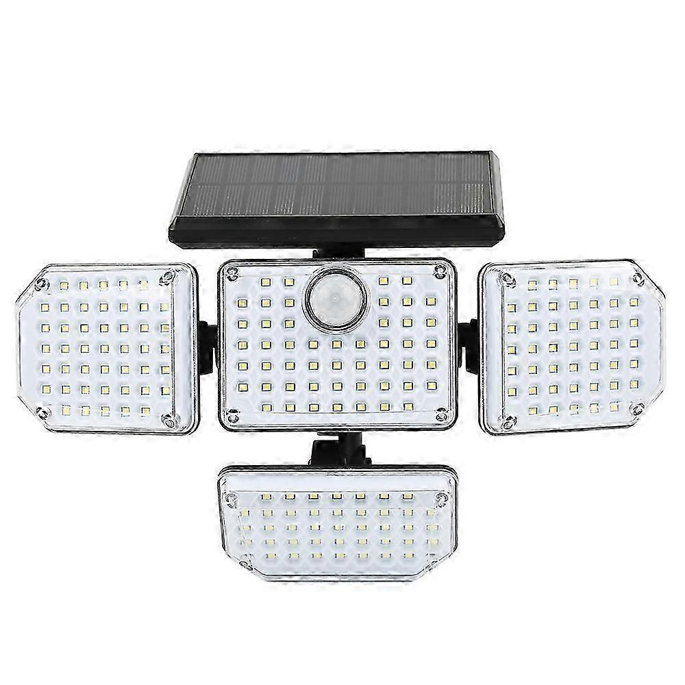 181 LED Solar-Powered Outdoor Security Wall Light with Motion Sensor